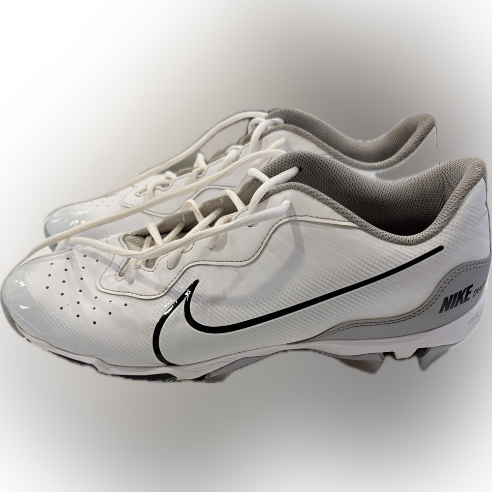 Nike Alpha Huarache 4 Keystone Baseball Cleats White Black Men’s 13